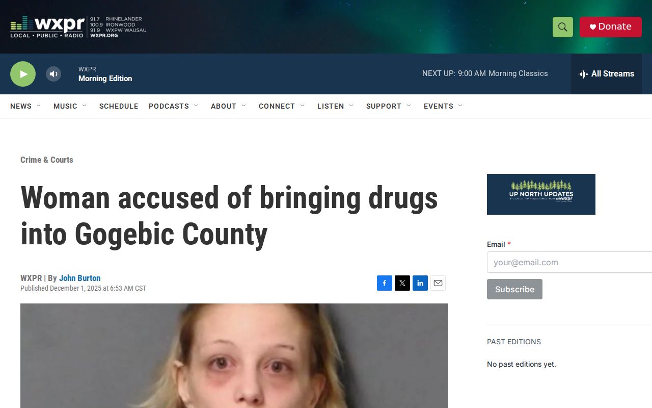 Gogebic County crime news source, WXPR crime and courts report